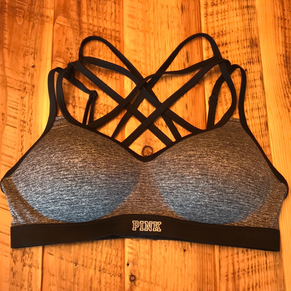 VS Pink strappy sports bra